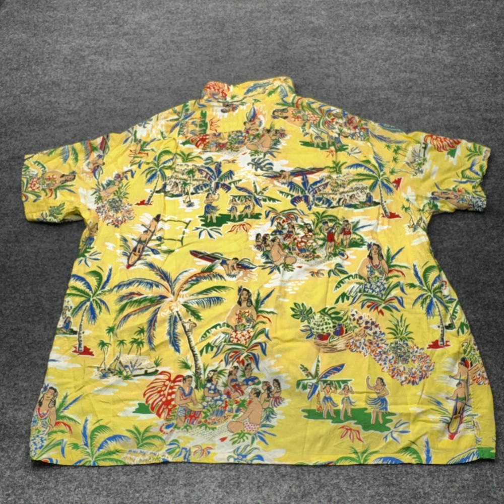 Polo Ralph Lauren Shirt Mens XXL Hawaiian Camp Canoe Floral Aloha Hula Luau Tree
